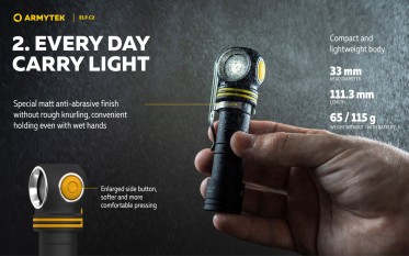 Čelovka Armytek Elf C2 USB-C White