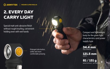 Čelovka Armytek Wizard C2 Pro MAX LR Warm (teplé světlo)