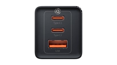 Baseus GaN5 Pro 2xUSB-C + USB (65W) - černá